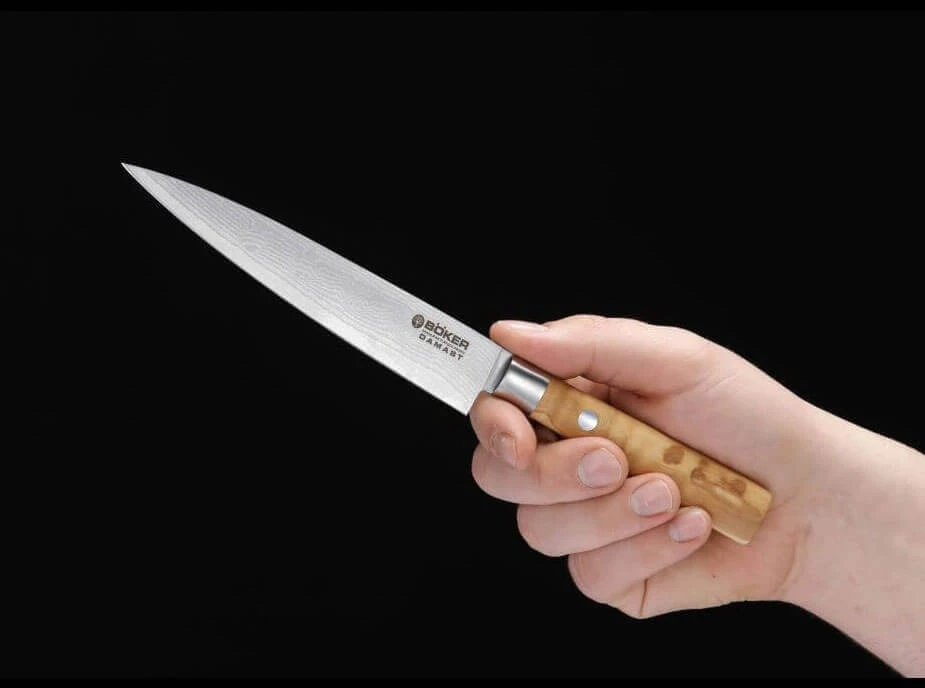 Damast Olive Allzweckmesser 3 Damast Olive Allzweckmesser – Bild 3