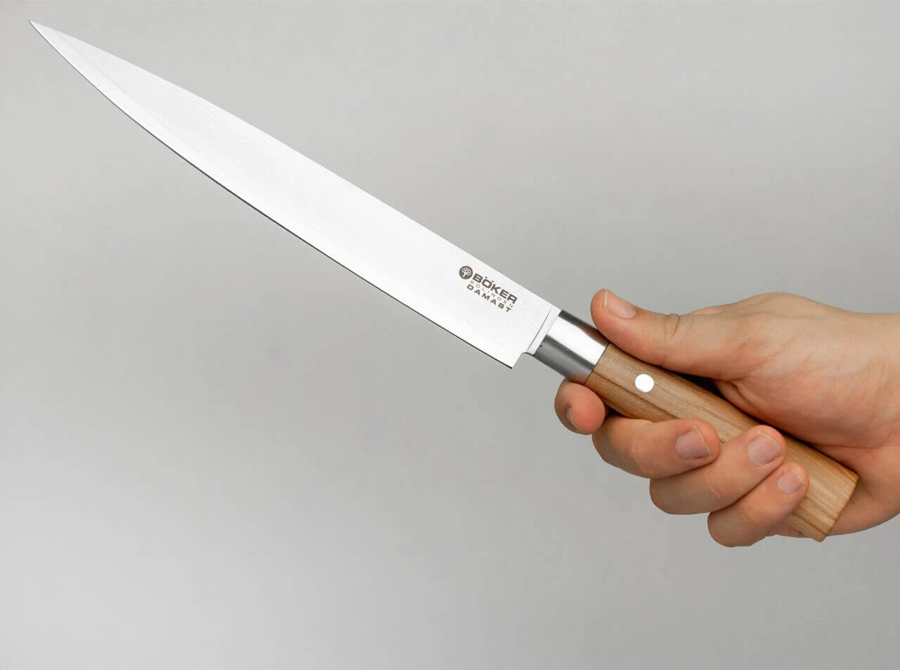 Damast Olive Schinkenmesser 4 Damast Olive Schinkenmesser – Bild 4