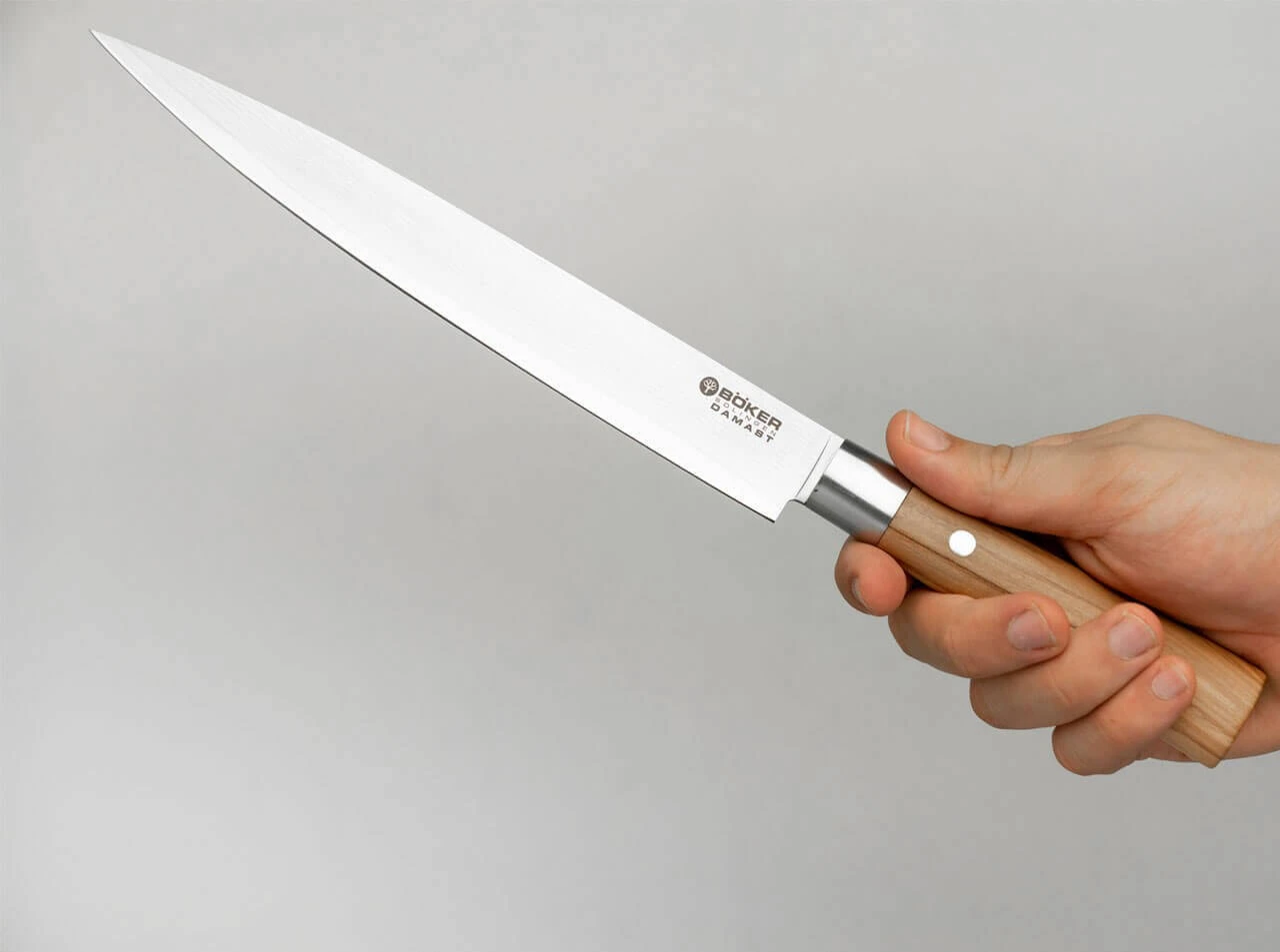 Damast Olive Schinkenmesser 5 Damast Olive Schinkenmesser – Bild 5