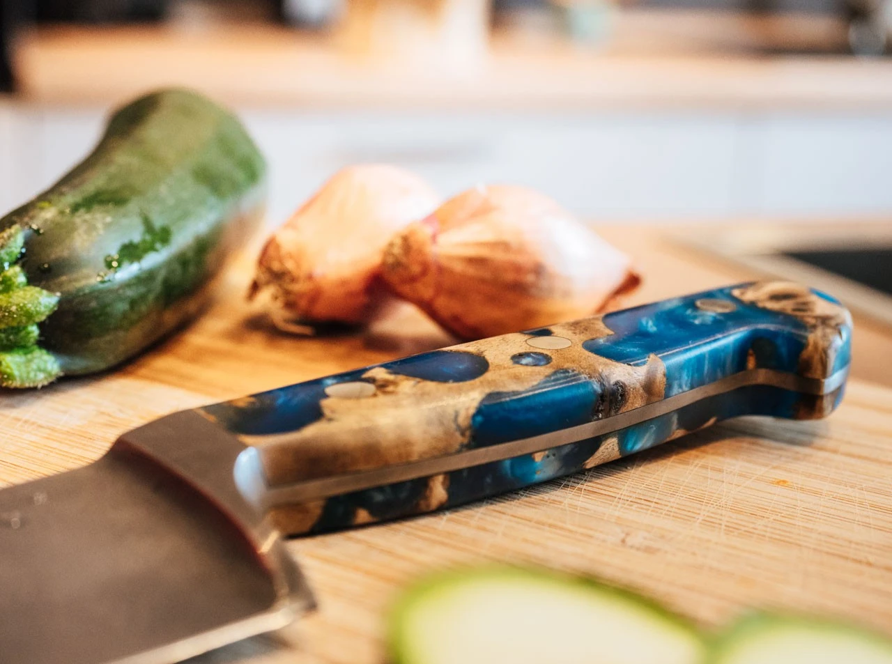 Laguna Damast Chefmesser 2 Laguna Damast Chefmesser – Bild 2