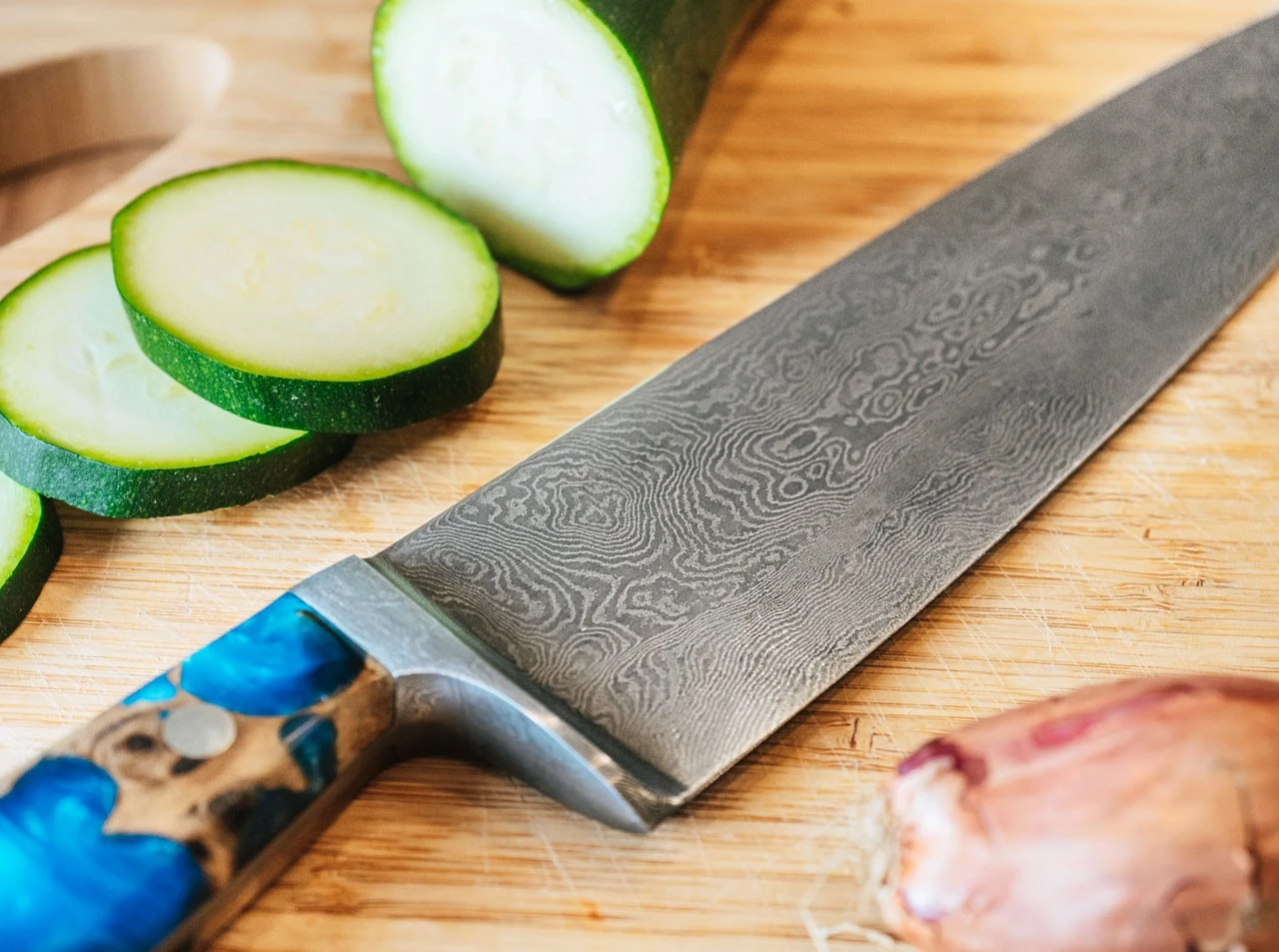 Laguna Damast Chefmesser 4 Laguna Damast Chefmesser – Bild 4