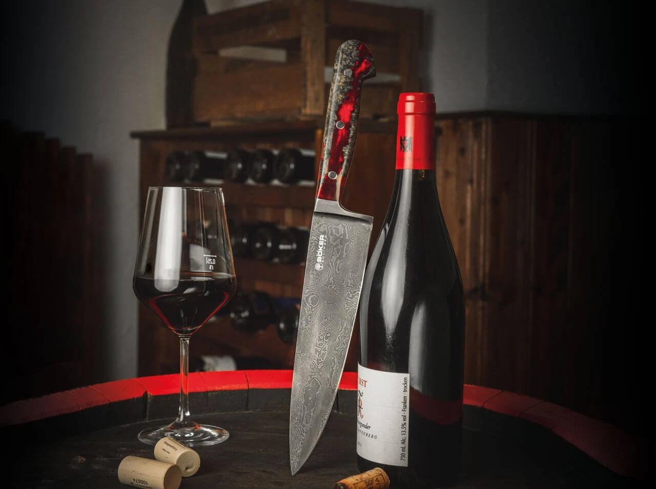 River Damast Chefmesser 2 River Damast Chefmesser – Bild 2