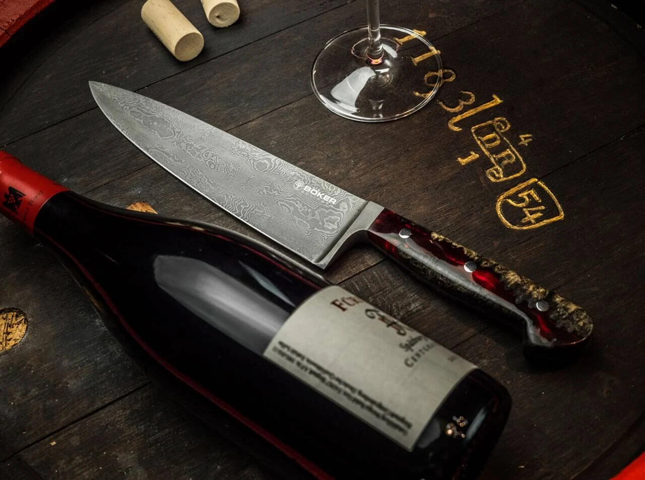 River Damast Chefmesser 3 River Damast Chefmesser – Bild 3