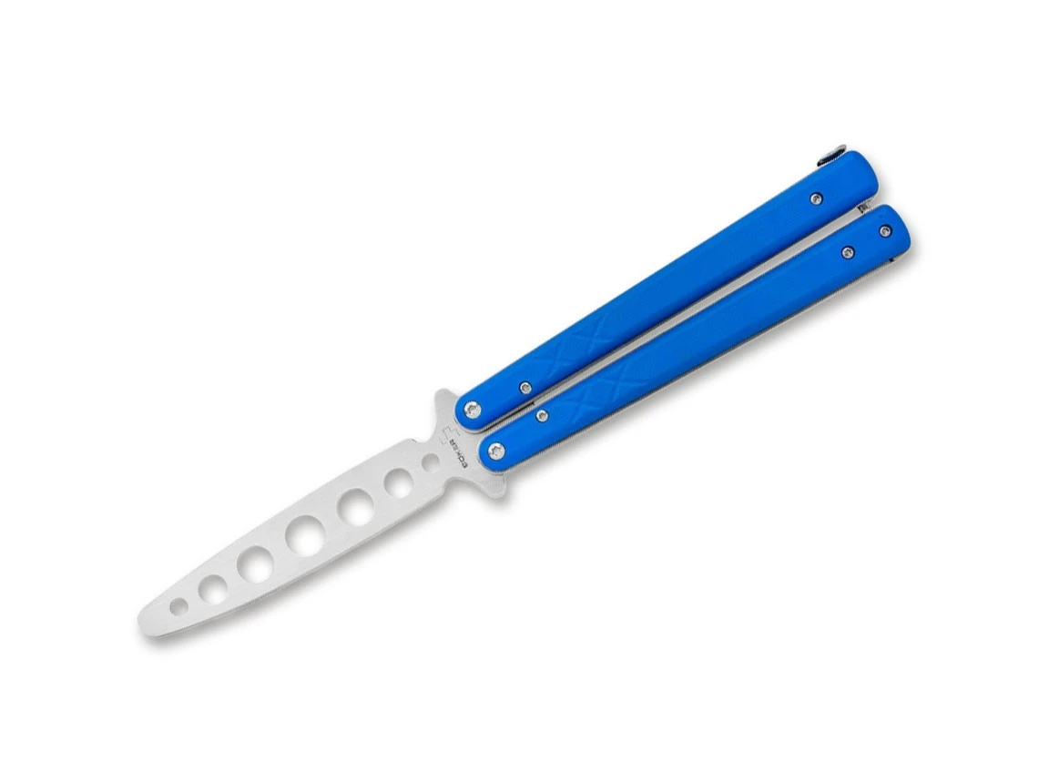 BHQ Balisong Trainer Blue 1 BHQ Balisong Trainer Blue
