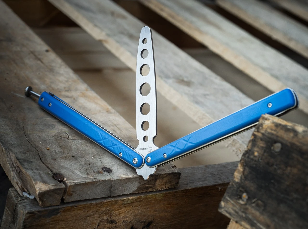 BHQ Balisong Trainer Blue 6 BHQ Balisong Trainer Blue – Bild 6