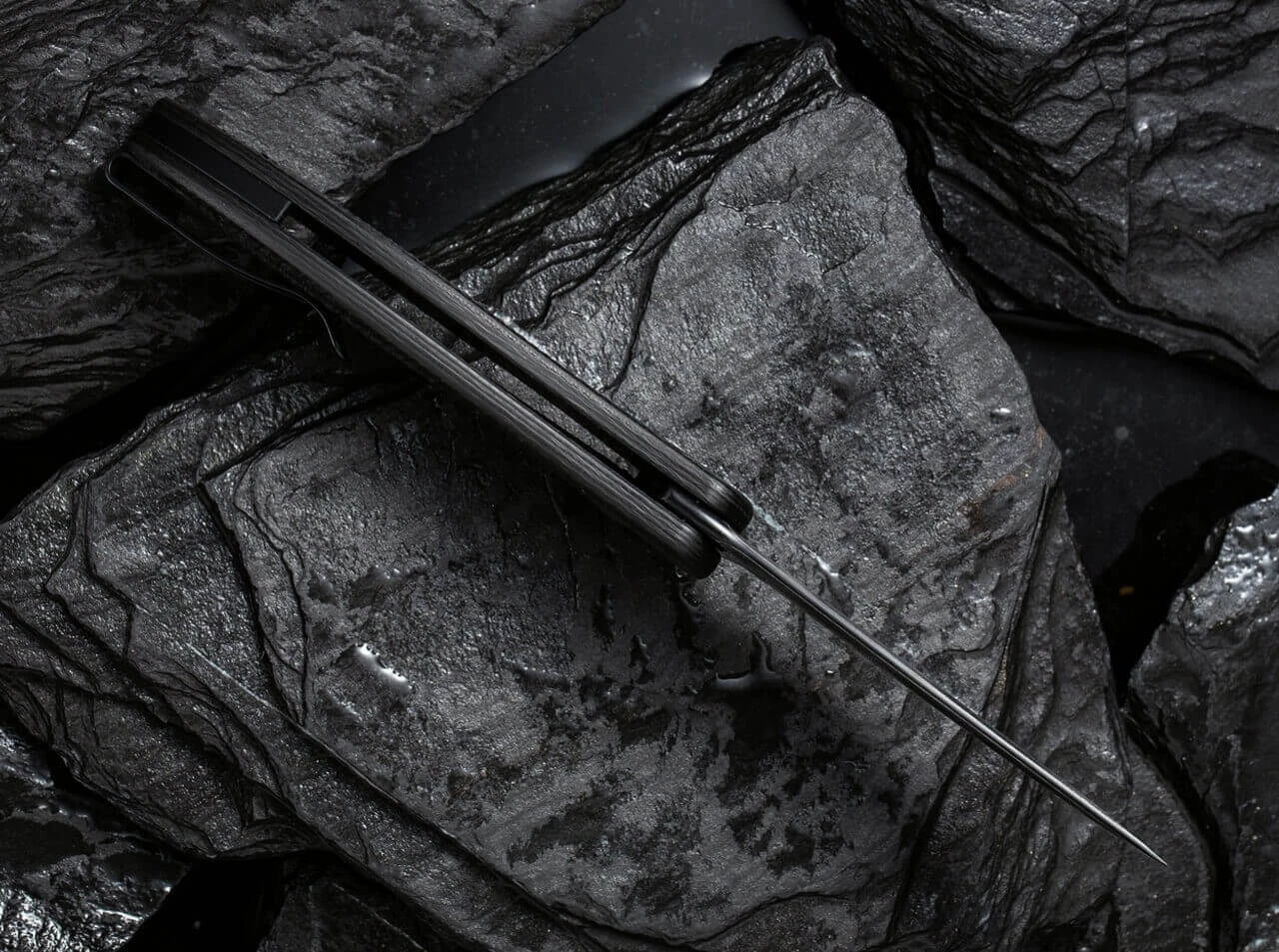 Synergy 3 Damascus G10 CF Black Tanto 7 Synergy 3 Damascus G10 CF Black Tanto – Bild 7