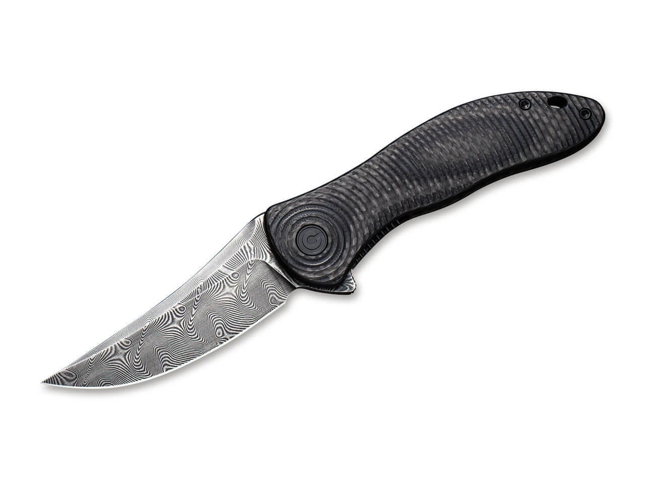 Synergy 3 Damascus G10 CF Black Trailing Point 1 Synergy 3 Damascus G10 CF Black Trailing Point
