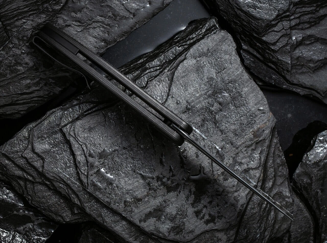 Synergy 3 Damascus G10 CF Black Trailing Point 7 Synergy 3 Damascus G10 CF Black Trailing Point – Bild 7