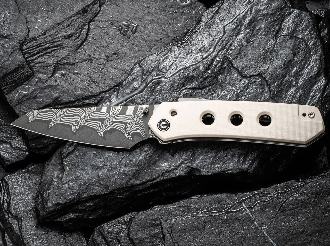 Vision FG G10 Ivory Damascus 1 Vision FG G10 Ivory Damascus