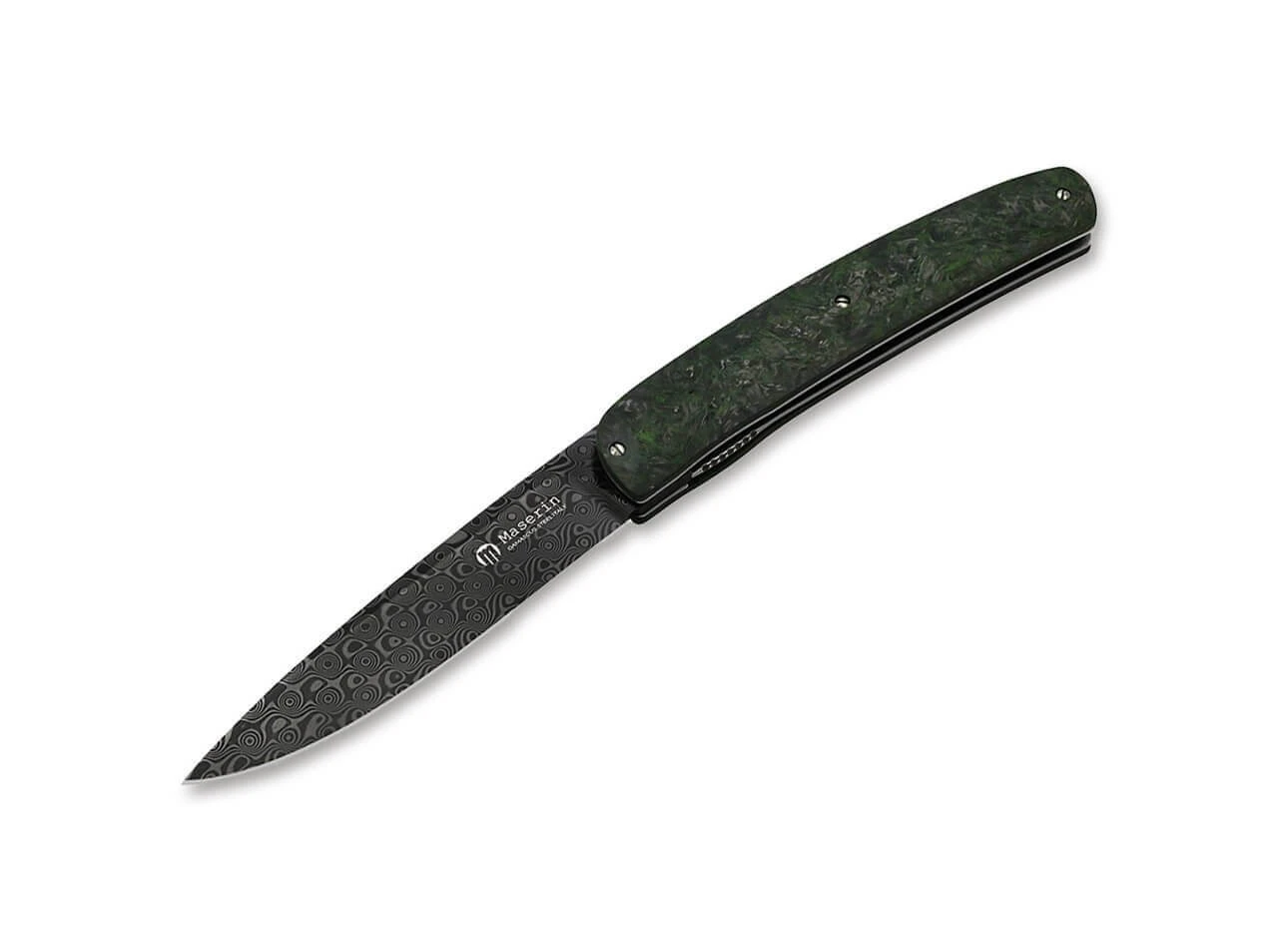 Gourmet Knife Damascus CF Green 1 Gourmet Knife Damascus CF Green