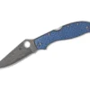 Spyderco Strech 2XL Blue Nishijin Glass Fiber Damascus Sprint Run