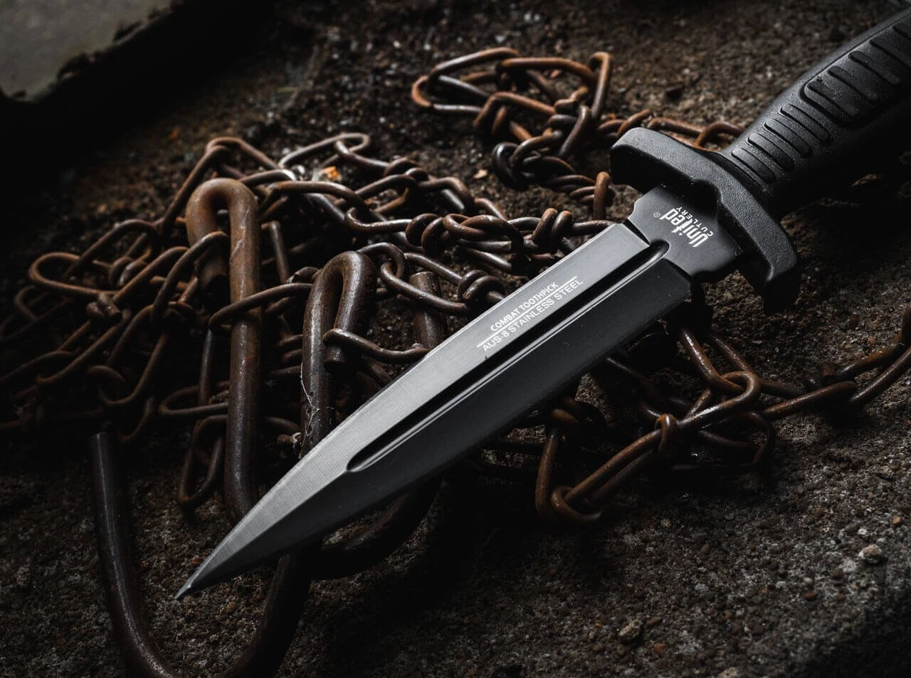 United Cutlery Combat Commander Boot Knife Black 2 United Cutlery Combat Commander Boot Knife Black – Bild 2